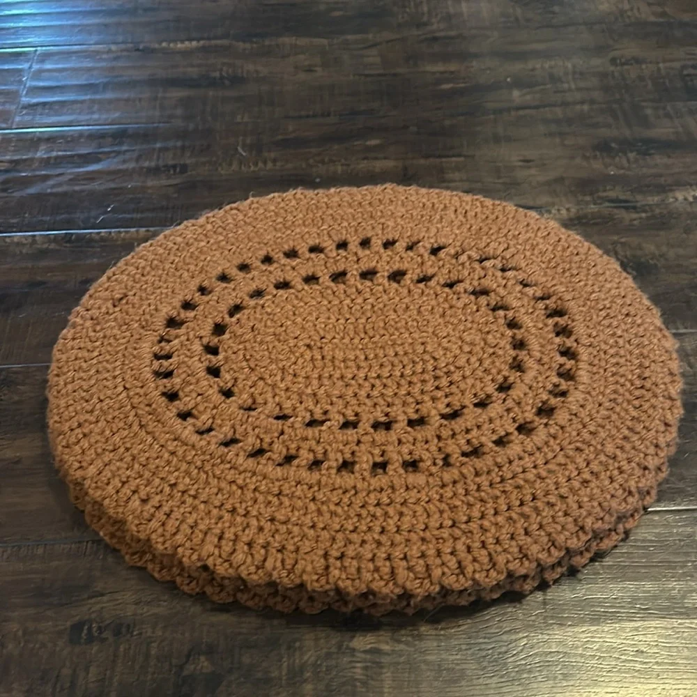 Boho Crocheted Set of 4 Placemats - Picture 2 of 4